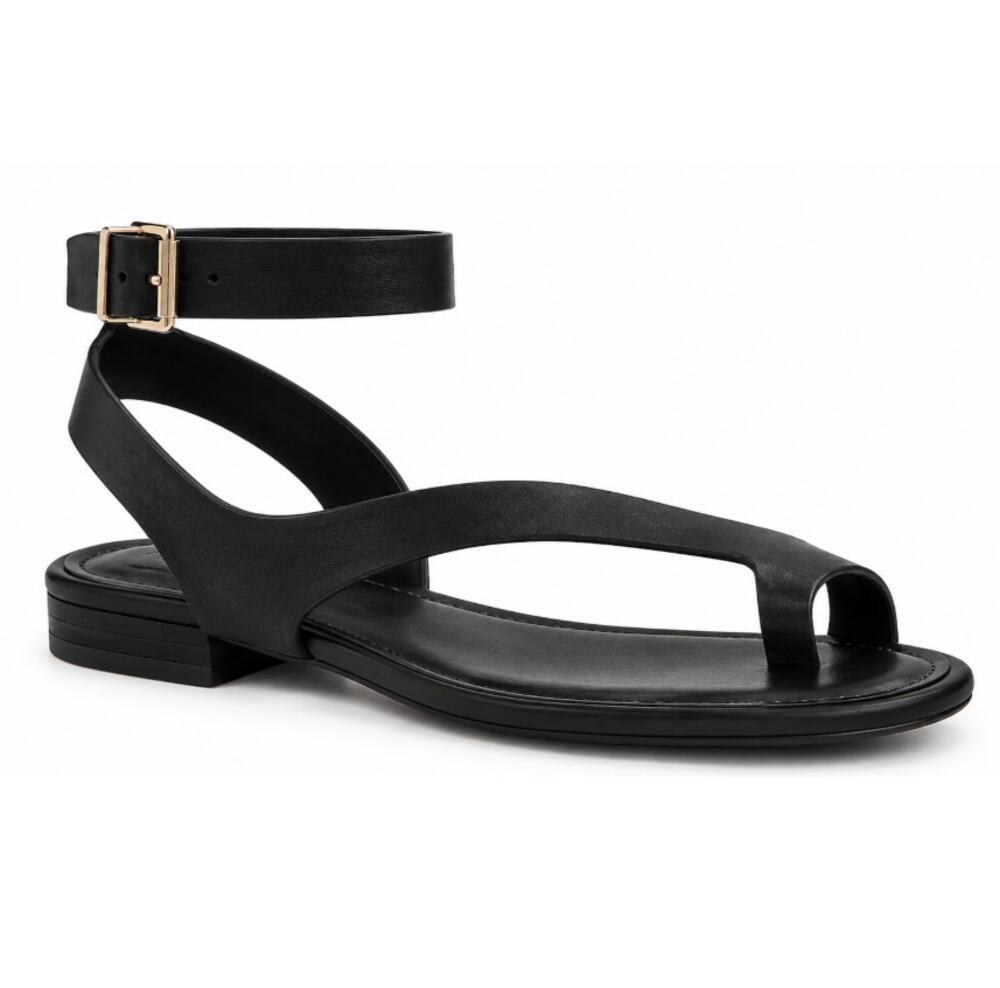Vince Camuto Caralyn Sandals Black Nappa Silk Size 11M